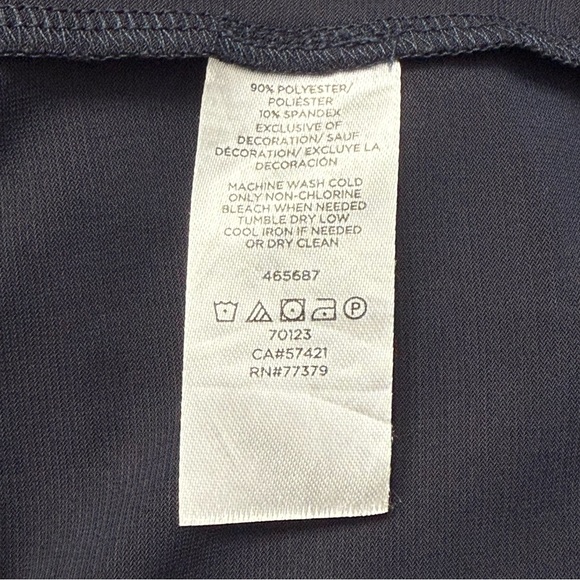 Ann Taylor Factory Women's Knit 3/4 Double Ruffle Sleeve Top, Navy, Size S - Picture 5 of 7